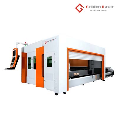 2in1 CE Standard Closed Design Design Metal Sheet And Tube Laser Cutting Machine - เครื่องตัดไฟเบอร์เลเซอร์ตัดแผ่นและตัดท่อ Golden Laser