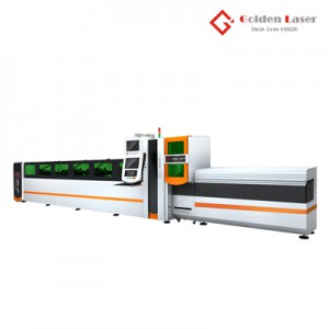 P3580A Power Automation Germany Control with Lantek Nesting Software High-End Tube Laser Cutter Machine - เครื่องตัดไฟเบอร์เลเซอร์ตัดท่อ Golden Laser